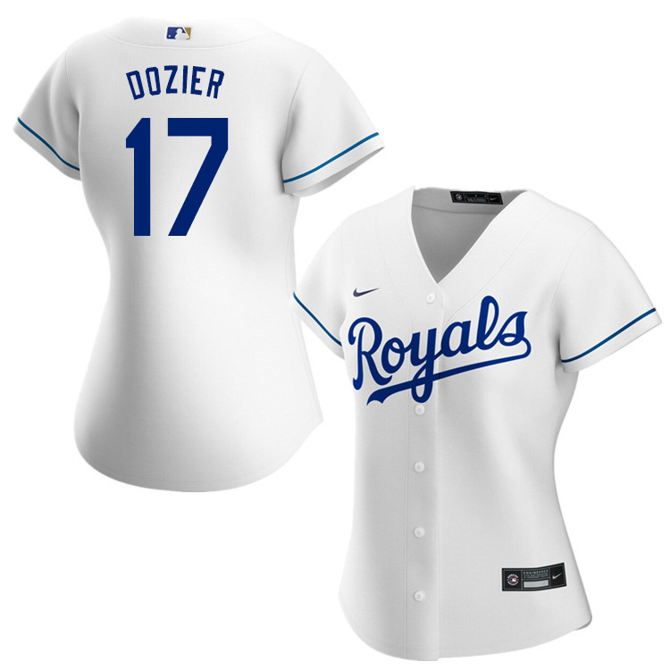Nike Women #17 Hunter Dozier Kansas City Royals Baseball Jerseys Sale-White